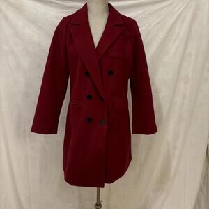 Cellabie burgundy coat sz large